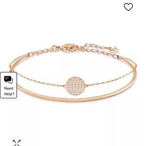 Swarovski Ginger Gold-Tone Polished and Pavé Bangle Bracelet